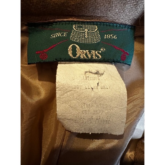 Vintage Orvis Womens Tan Pleated Wool Made USA Career Dress‎ Pants Size 16 - Picture 5 of 8